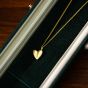 Anniversary Simple Irregular Heart 925 Sterling Silver Necklace