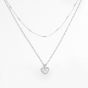 Double Layer Heart 925 Sterling Silver Necklace