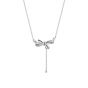 Fashion CZ Bowknot 925 Sterling Silver Necklace