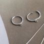 Simple 925 Sterling Silver Pins Earring Hoops