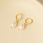Boucles d'oreilles pendantes en argent sterling 925 avec perles naturelles irrégulières baroques décontractées