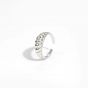 Simple Twisted Croissant Twisted 925 Sterling Silver Adjustable Ring