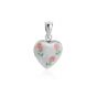 Gift Red Rose Flower Mother's Day Heart 925 Sterling Silver Locket Necklace Pendant