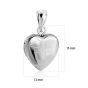 New Cross Heart 925 Sterling Silver Locket Necklace Pendant