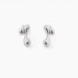 Holiday Electroforming Hollow Irregular Chunky Drop Waters Hypoallergenic S999 Sterling Silver Statement Big Earrings