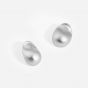 Chunky Jewelry Electroforming Women Geometry Irregular Oval S999 Sterling Silver Hypoallergenic Stud Extra Large Earrings