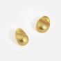 Chunky Jewelry Electroforming Women Geometry Irregular Oval S999 Sterling Silver Hypoallergenic Stud Extra Large Earrings