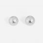 Chunky Jewelry Electroforming Lady's Modern Geometry Round Ball With Rivet S999 Sterling Silver Huge Stud Earrings