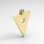 Серьги-кольца из стерлингового серебра 925 пробы с полым треугольником Geometry