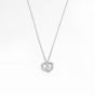 Gift Dancing CZ Hollow Heart 925 Sterling Silver Necklace