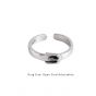 Hebilla de cinturón simple antiguo tailandés sólido 925 anillo ajustable de plata