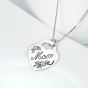 Любовь Мама в форме сердца Шикарный 925 серебро Чокер Ожерелье Женщины
