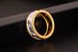 Элегантное круглое кольцо из стерлингового серебра 925 пробы с рубином