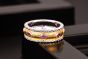 Простое круглое кольцо из стерлингового серебра 925 пробы с рубином