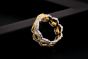 Праздничное овальное кольцо из полированного серебра 925 пробы с покрытием из полированного серебра.