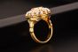 Элегантное овальное кольцо с сапфировым кольцом из чистого серебра 925 пробы