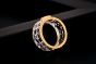 Праздничное овальное кольцо из полой стерлингового серебра 925 пробы