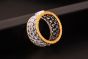 Простое овальное кольцо с сапфировым кольцом из чистого серебра 925 пробы