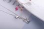 Cute CZ Bird Cage 925 Sterling Silver Necklace