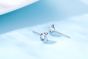 Simple CZ White 925 Sterling Silver Round Studs Earrings