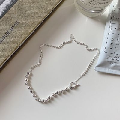 Simple Double Layer Beads 925 Sterling Silver Necklace