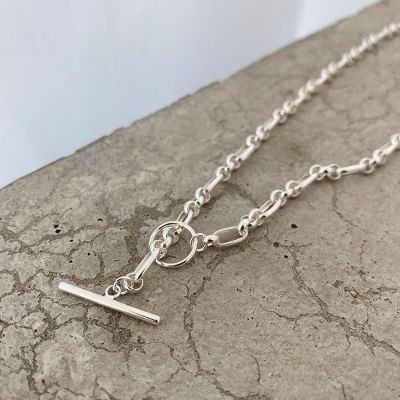 Fashion TO Shape Hollow Chain 925 Sterling Silver Necklace