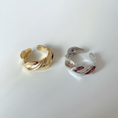 Fashion Irregular Twisted 925 Sterling Silver Adjustable Ring