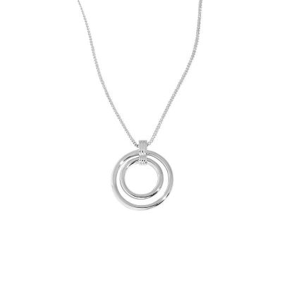 Simple Daughter Circle Rings 925 Sterling Silver Necklace