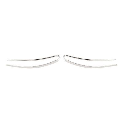 Minimalism Lines 925 Sterling Silver Dangling Earrings