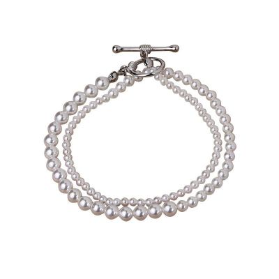 Choker OT Shape Shell Pearls 925 Sterling Silver Necklace