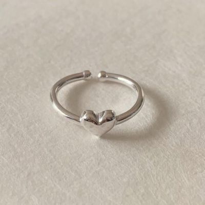Bridesmaid Mini Love Heart 925 Sterling Silver Adjustable Ring
