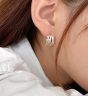 Minimalism Lines Weave 925 Sterling Silver Hoop Earrings