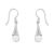 Elegante cónica blanco Shell Pearl 925 Sterling Silver Dangle Earrings para mujeres