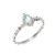 Natural Moonstone azul Elegante Prom Love 925 Sterling Silver Ring