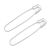 Fashion nable Simple Safety Pin 925 Sterling Silver Hoop Earrings