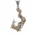 Golden Dragon Twining Around Pirate Hook - Esclavo sólido de plata de ley 925 para caballero