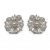 2016 Vogue Peony Flower 925 Sterling Silver Natural White Pearl Studs Earrings