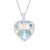 Fashion White Heart Austrian Crystal 925 Sterling Silver Sweet Necklace
