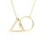 Simple Geometric Round Triangle Linked 925 Sterling Silver Necklace