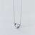Simple Round White CZ 925 Sterling Silver Sweet Heart Love Necklace