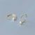 Boucles d'oreilles créoles simples en argent sterling 925 à motif Mini CZ
