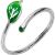 Party Green Leaf 925 Sterling Silver Adjustable Ring