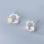 Holiday Ginkgo Leaf CZ Circle 925 Sterling Silver Stud Earrings