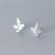 Cute Animal CZ Flying Bird 925 Sterling Silver Studs Earrings