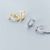 Office CZ T Shape 925 Sterling Silver Leverback Earrings
