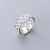 Fashion CZ Hollow Hexagon Hive 925 Sterling Silver Adjustable Ring