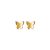 Серьги-гвоздики Mini Golden Butterfly из стерлингового серебра 925 пробы