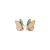 Boucles d'oreilles papillon colorées en argent sterling 925
