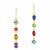 Colorful Geometry CZ 925 Sterling Silver Dangling Earrings