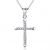 Серебряный уголок, завернутый в мини-христианский крест CZ Твердый стерлинговый шлейф 925
